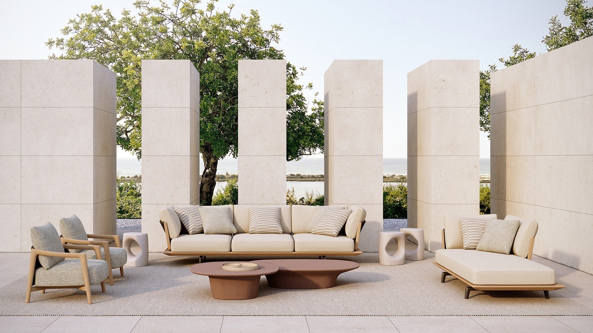 Poliform Immagine di Outdoor Sofás Lagoon 12