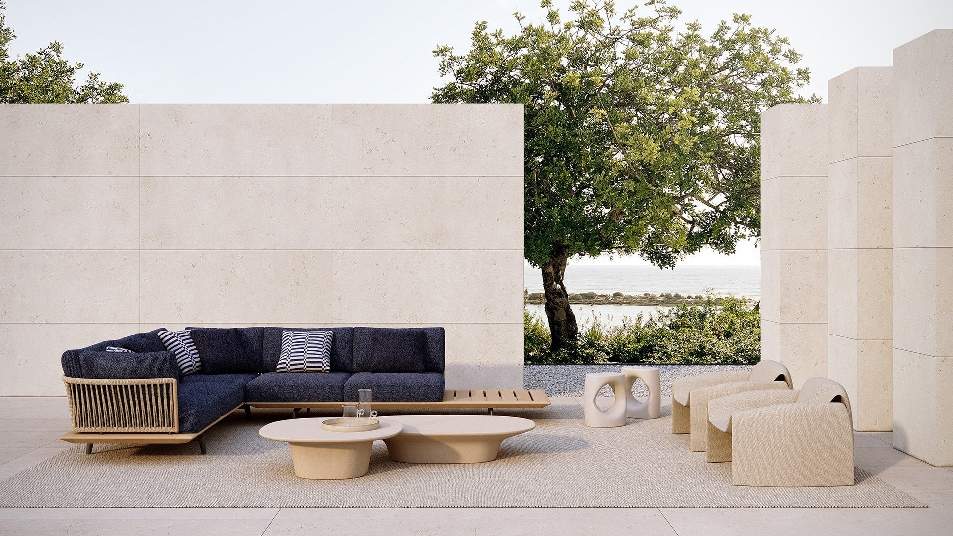 Poliform Immagine di Outdoor Sofás Lagoon 13