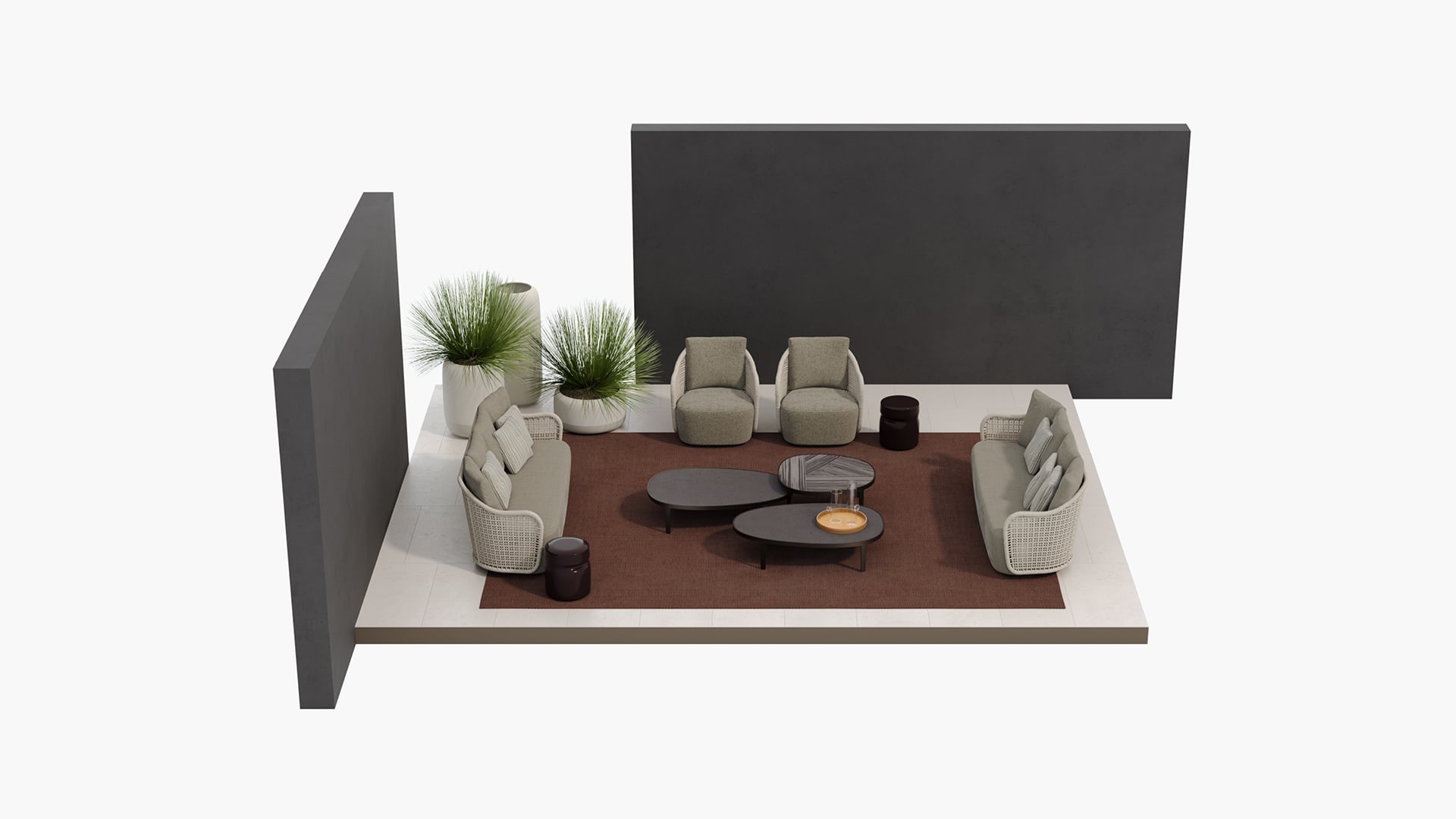 Poliform Immagine di Outdoor Sofás Mad out 2