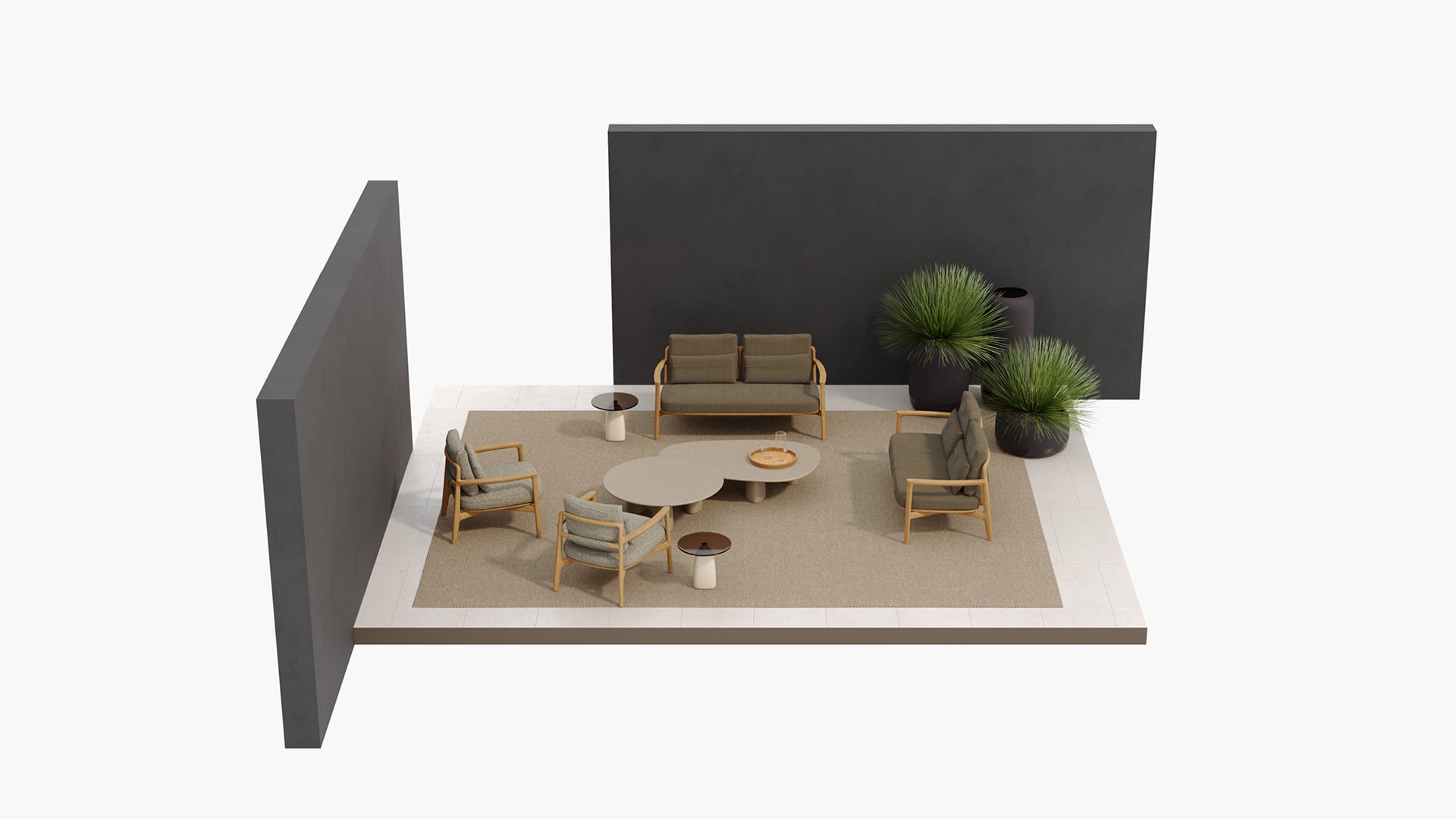 Poliform Immagine di Outdoor Sofás Magnolia 1