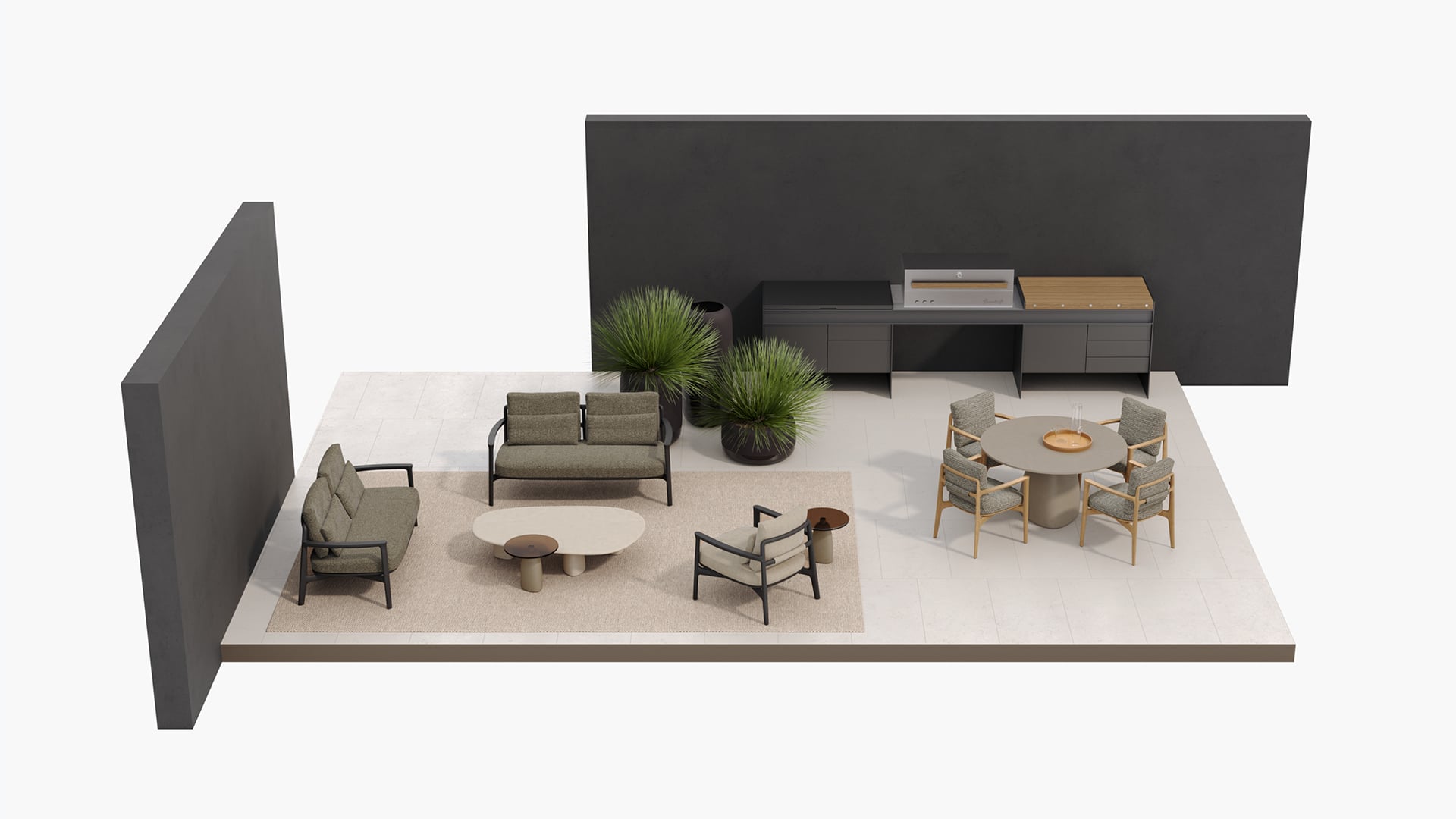 Poliform Immagine di Outdoor Sofás Magnolia 2